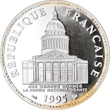 [#859182] Munten, Frankrijk, Panthéon, 100 Francs, 1995, Paris, Proof, UNC, Zilv