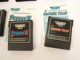 Vtg Coleco Vision & Adam Video Game Cartridge Mixed Lot of 8 + Instructions GS3