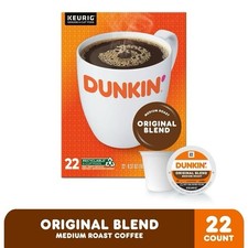 Dunkin' Original Blend Medium Roast Coffee, 22 Keurig K-Cup Pods