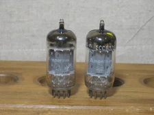 Amperex 12ax7 / ECC83 Matching pair electronic tubes Long Plate D getter