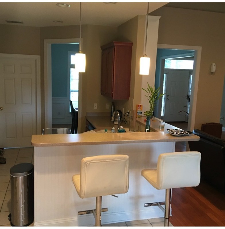 2 Leather white Bar Stools