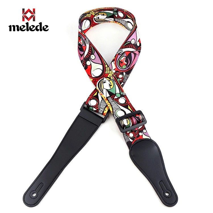 Correa de guitarra impresa cómoda bandolera para acústica/eléctrica/bajo
