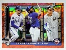 2025 Topps Series 1 A.L. Leaders Witt Guerrero Judge /25 Orange Spring Training