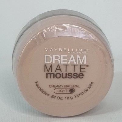 Maybelline Dream Mousse Foundation Creamy Natural #5 Light .64 Oz - NEW SEALED