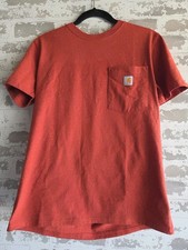 Carhartt K87 Pocket T-Shirt Men's Small Loose Fit Rust Orange Speckle Tee