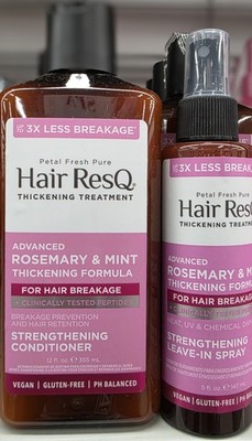 Petal Fresh Pure Hair ResQ Advanced Rosemary,Mint Thickening Spray 12 fl oz 2BTL