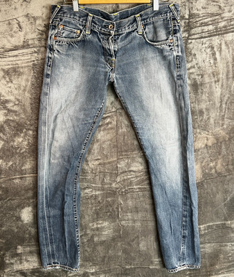 Evisu EU ED Jeans W31 Blue Wash Slim Fit Made in Italy Rare Premium Denim Jeans