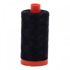 2692 Mako Cotton Thread Solid 50wt 1422yds Black