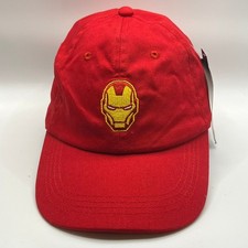 Marvel Baseball Cap Unisex One Size Iron Man Embroidered Avengers Red Hat Strap