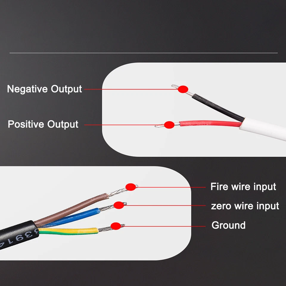 LED Power Supply IP67 Waterproof AC100V/280V to DC12V 48V LED Driver Transformer - Image 4 of 4