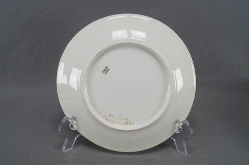 Set of 5 Limoges Hand Painted Signed Luella Fogelsanger Fruit & Gold Plates 1919 - Picture 9 of 12