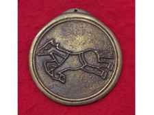 Rare Vintage Korean Brass Map&rsquo;ae Horse Badge of a Government Official #OB04