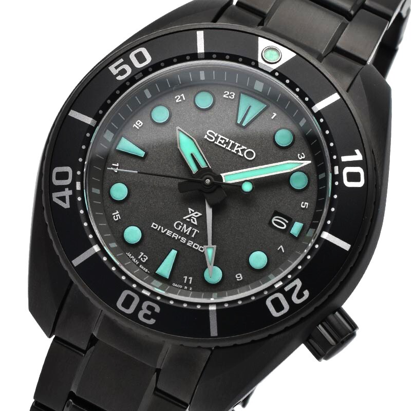 SEIKO PROSPEX SBPK007 The Black Series Night Vision GMT Solar