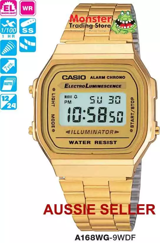 CASIO WATCH RETRO VINTAGE A168WG 9 A168WG A168 A158 A158WA eBay