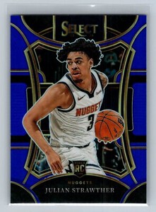 2023-24 Panini Select Julian Strawther #318 Blue Prizms Denver Nuggets