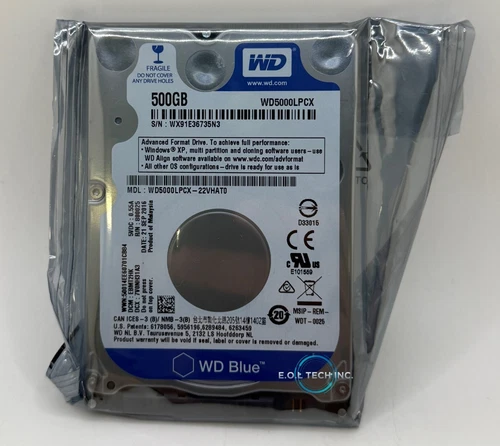 (NEW) WESTERN DIGITAL 500GB 2.5" SATA 5400RPM LAPTOP PC HD HARD DRIVE WD5000LPCX
