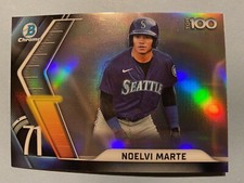 2022 Bowman Chrome Noelvi Marte Bowman Scouts Top 100 Refractor Insert Reds🔥🔥