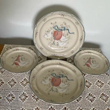 Marmalade International Geese China 10 3/4” Dinner & 7 3/4” Salad Plates