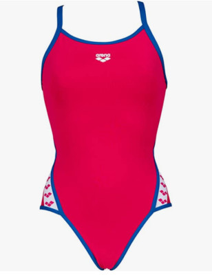 NWT Arena Women's Team Stripe Superfly Back MaxLife One Piece Swimsuit USA38