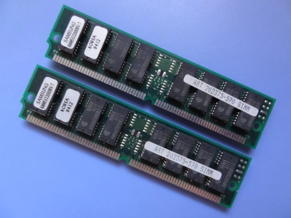 Samsung KMM5322000BV-7 AST 202375-570 SIMM - Par de Memorias DRAM FastPage De Colección Foto 4 de 4