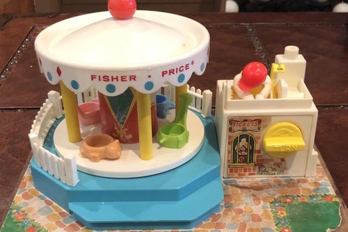 1964 Fisher Price Little People Musical  Merry Go Round Doesn’t Works No People