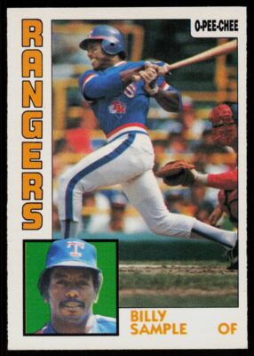 1984 O-Pee-Chee OPC Set Break Billy Sample Texas Rangers #12