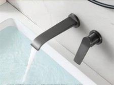 Bathroom Vessel Basin Sink Brass Water Faucet Single Handle Two Hole Mixer Tap