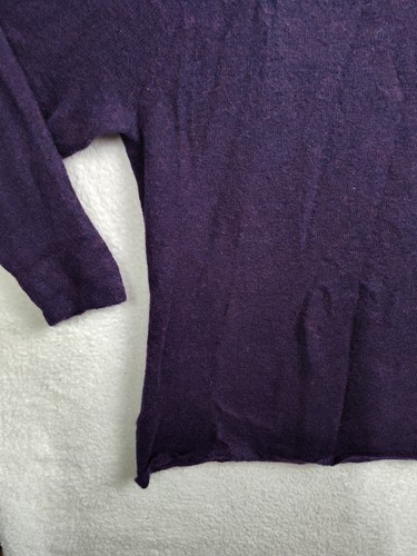 Mercer & Madison Women Sweater 3X Purple Heathered Wool Blend Knit Off Shoulder - Picture 13 of 16