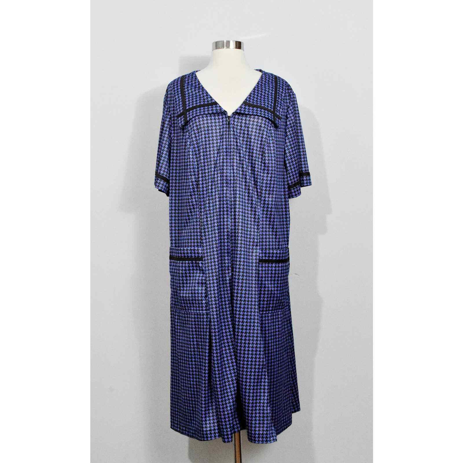 Purple Houndstooth Housedress by Yakko - image 2