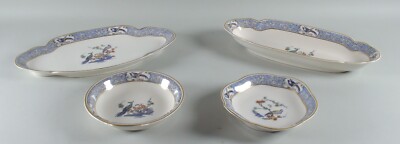 Haviland RANI-CENTER BIRDS Porcelain Celery Dish, Nut Dish, Bon Bon+Bread Tray
