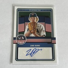 2023 Panini USA Stars & Stripes Zane Burns Prospect Auto Autograph
