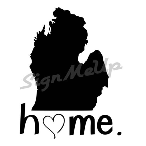 I Love Michigan State "Home." Decal 5" x 6.5" Cute Vinyl Window Sticker for Car - Bild 5 von 23
