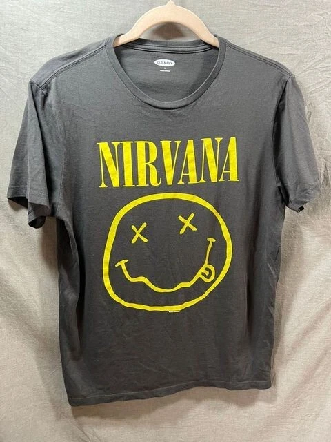 Nirvana Shirt Womens Medium Grey Short Sleeve Pullover Tee Ladies