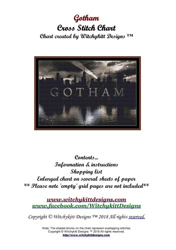 GOTHAM cross stitch pattern (punto cruz) {TV} - Photo 3/5