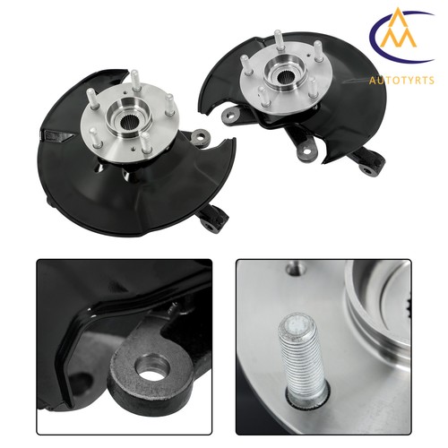 For Honda Civic 2006-11 Front Steering Knuckle & Wheel Hub Bearing Assembly 2PCS - Picture 4 of 14