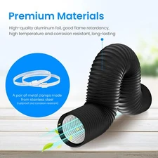 8 Inch 8 Feet Aluminum Ducting for HVAC Heating Cooling Ventilation and Exhaust