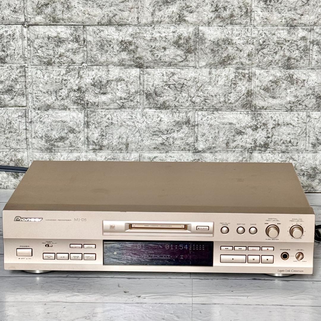 【AJ】Pioneer MJ-D5 MDレコーダー パイオニア ARTIST−SYSTEM”など独自技術の採用で、高音質・多機能を実現