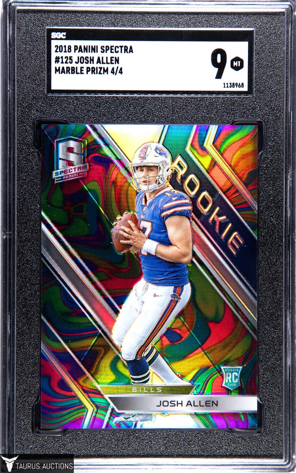 Josh Allen Panini Spectra #125 Neon Marble