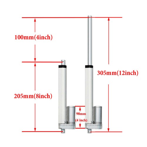 Linearantrieb Motor 2-14 Zoll 120N 300N 2000N 12V 24V mit Halterungen schnelle Geschwindigkeit - Bild 21 von 27
