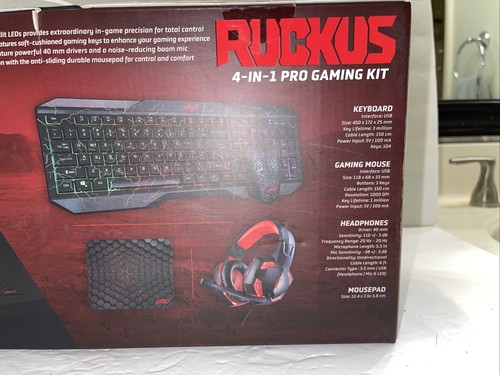 Ruckus 4-1 Pro Gaming Kit, PBX - New in Box, LED backlit - Picture 9 of 16