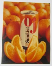 Sunkist OJ Orange Soda Lenticular 3D Picture Large 11 x 14 inches Great 3-D!