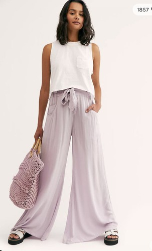 High Waisted Wide Leg Paperbag S 