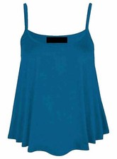Women Plain Swing Vest Sleeveless Top Strappy Cami women Plus Size Flared