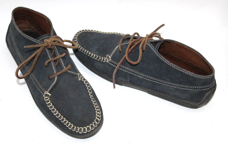 Zapatos Para Hombre TOD'S Talla 7.5 Europa 40 De Ante Azul Cuero S8888 - Imagen 2 de 4