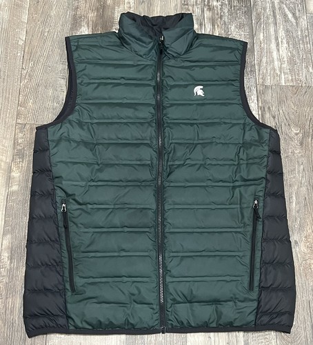 Columbia Michigan State Spartans Reversible Vest Polyester Men’s Size Large