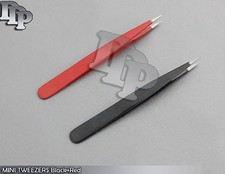 MINI TWEEZERS SHARP -Color RED BLACK