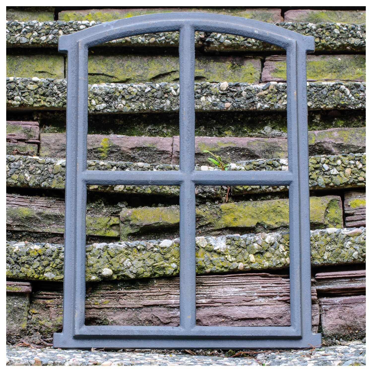 Fenêtre De Grange En Fer Forgé Style Antique – Déco Rouillée 92cm – Aubaho