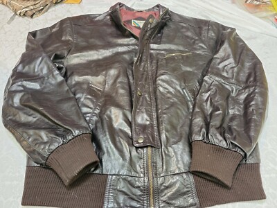 Vintage Members Only By Europe Craft Rainbow Label Jacket Mens Brown 44 USA  80s