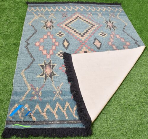 Floor mat traditional runner boho carpet 1.5x2.1m decorative dhurrie indoor/-