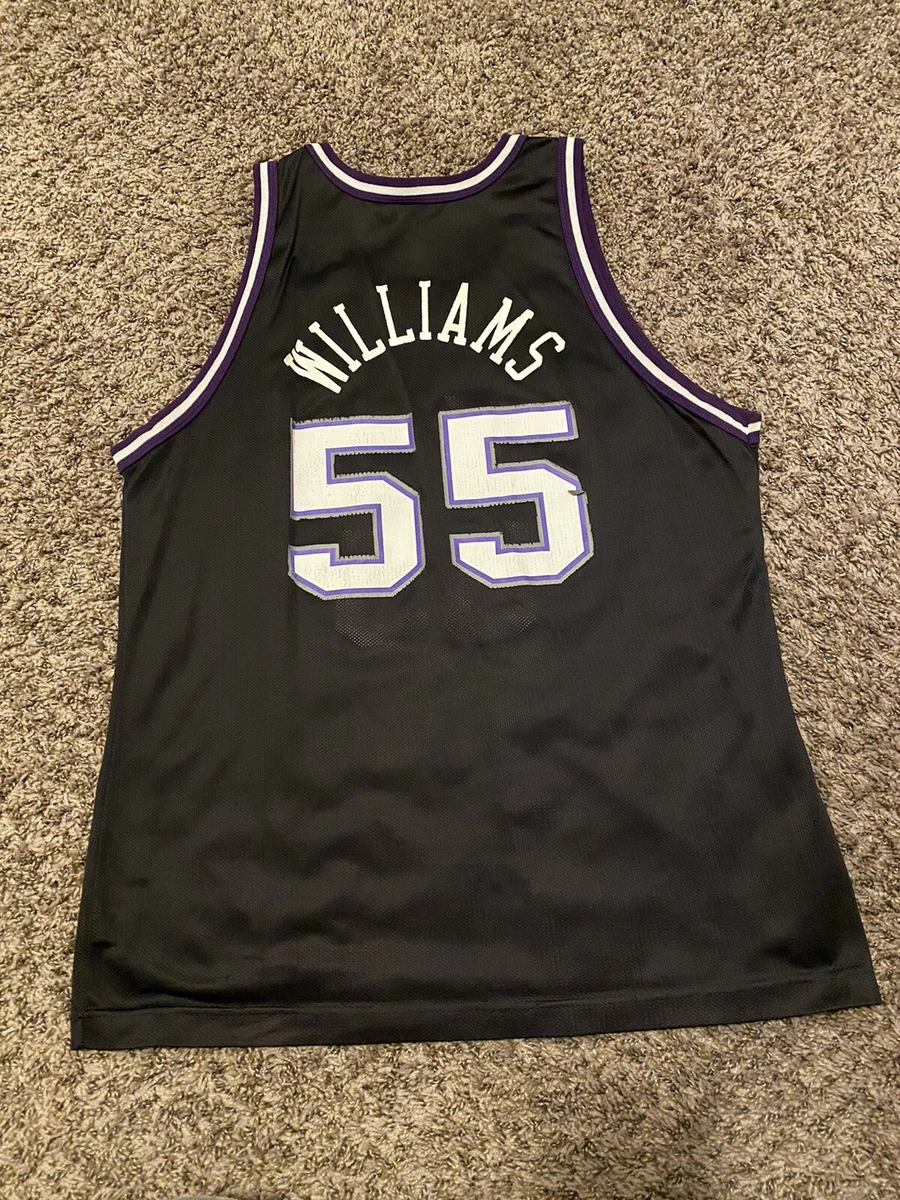 Vintage Jason Williams #55 Sacramento Kings Champion Jersey Black Mens Size  44